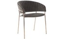 SILLA POLIESTER METAL 58X53X73 TERCIOPELO
