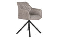 SILLA MICROFIBRA METAL 55X58X83 SIMIL PIEL GRIS