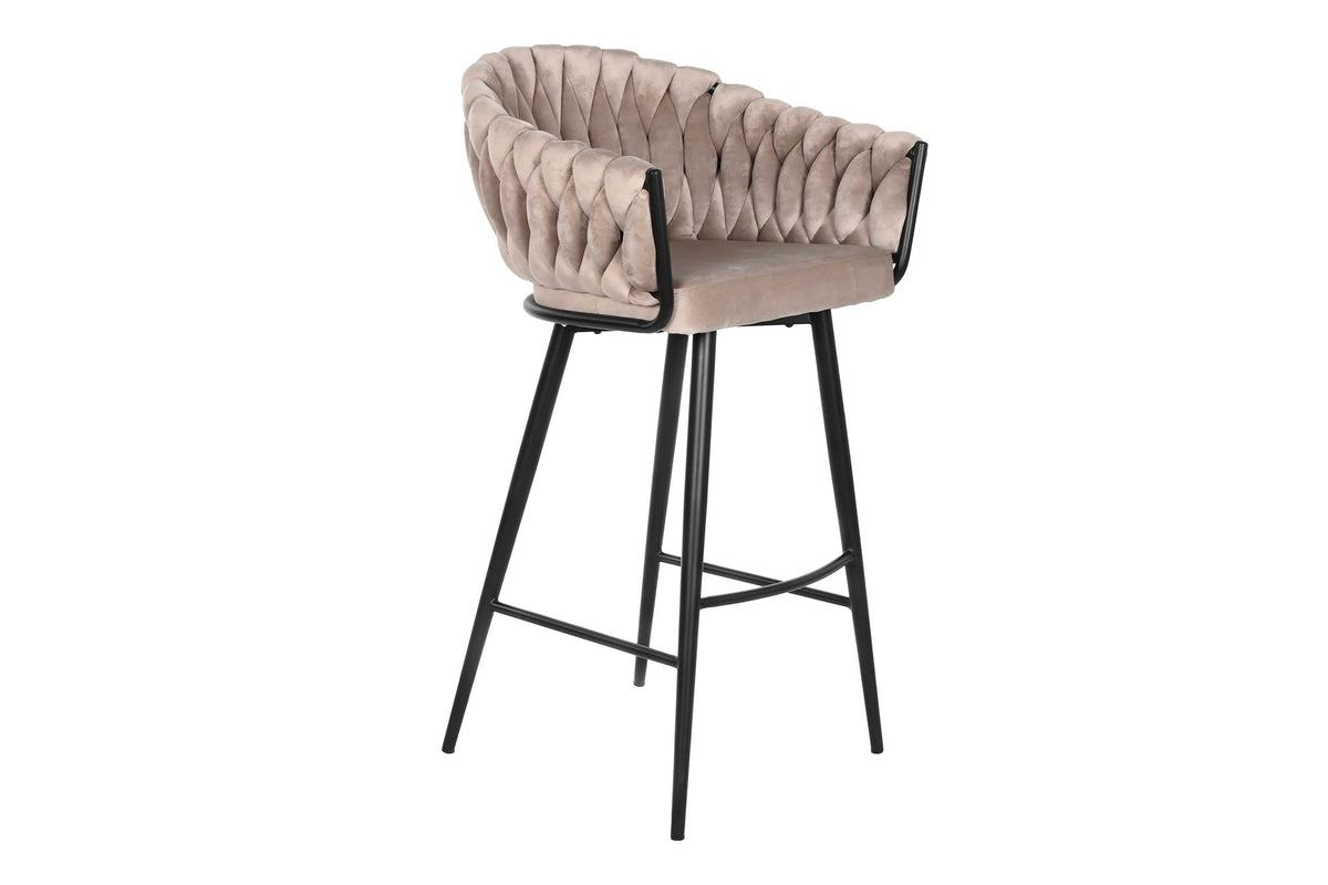 TABURETE POLIESTER METAL 53X58X101 BEIGE