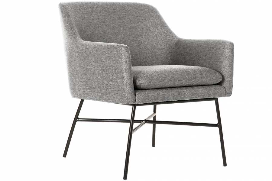 SILLON POLIESTER METAL 66X62X76,5 GRIS CLARO