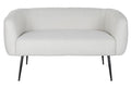 SOFA POLIESTER METAL 129X75X73 GREIGE