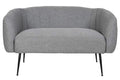 SOFA POLIESTER METAL 129X75X73 GRIS