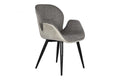 SILLA PU METAL 62X62X84 GRIS OSCURO