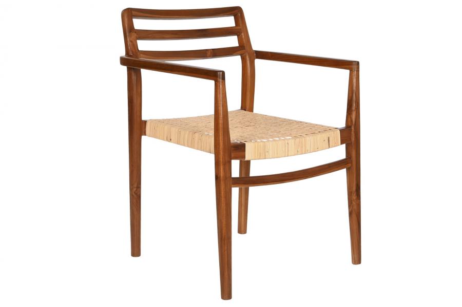 SILLA TECA RATAN 58X50X86 MARRON