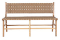 BANCO TECA PIEL 140X59X89 BEIGE