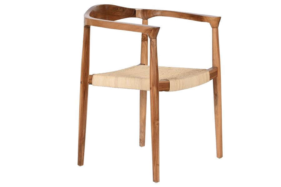 SILLA TECA RATAN 59X55X78 MARRON