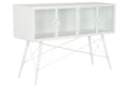 CONSOLA METAL CRISTAL 120X35X80 BLANCO