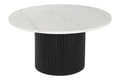 MESA CENTRO MARMOL MDF 80X80X42 BLANCO