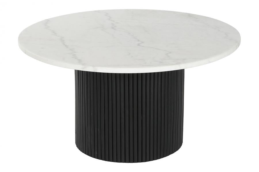MESA CENTRO MARMOL MDF 80X80X42 BLANCO