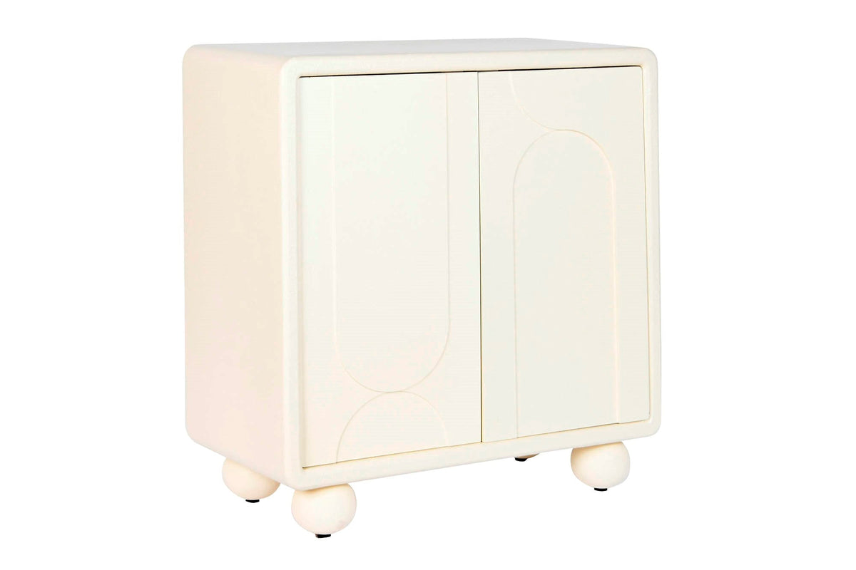 COMODA MDF 80X37X86 2 PUERTA 3D BLANCO