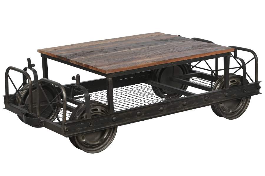 MESA CENTRO METAL 147X48X76 NEGRO