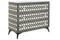 COMODA HUESO HIERRO 100X40X85 TARACEA NEGRO