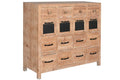 CAJONERA ABETO METAL 110X40X92,5 16CAJ, NATURAL