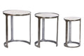 MESITA AUXILIAR SET 3 MARMOL 45,5X45,5X56 PATINADO