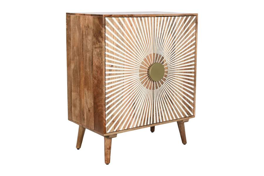 APARADOR MADERA MANGO 80X45X97 2 PUERTAS TALLADO