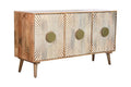 APARADOR MANGO 145X45X80 3 PUERTAS TALLADO NATURAL