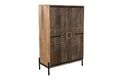 ARMARIO MADERA MANGO 85X38X134 TALLADO NEGRO