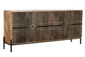 APARADOR MADERA MANGO 180X40X80 TALLADO NEGRO