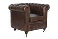 SILLON PIEL 84X77X79 CHESTER MARRON OSCURO
