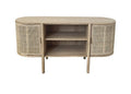 MUEBLE TV RUBBERWOOD RATAN 120X43,5X60 NATURAL