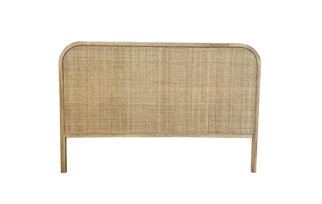 CABECERO CAMA RUBBERWOOD RATAN 180X3,5X120 NATURAL