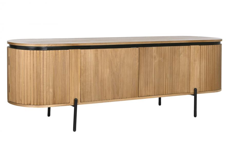 MUEBLE TV PAULOWNIA METAL 180X40X55 NATURAL