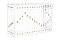 CONSOLA METAL ESPEJO 120X40X80 BLANCO