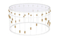 MESA CENTRO METAL CRISTAL 82X82X45 BLANCO