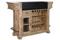 MUEBLE BAR MANGO METAL 152X61X107 BARRA NATURAL