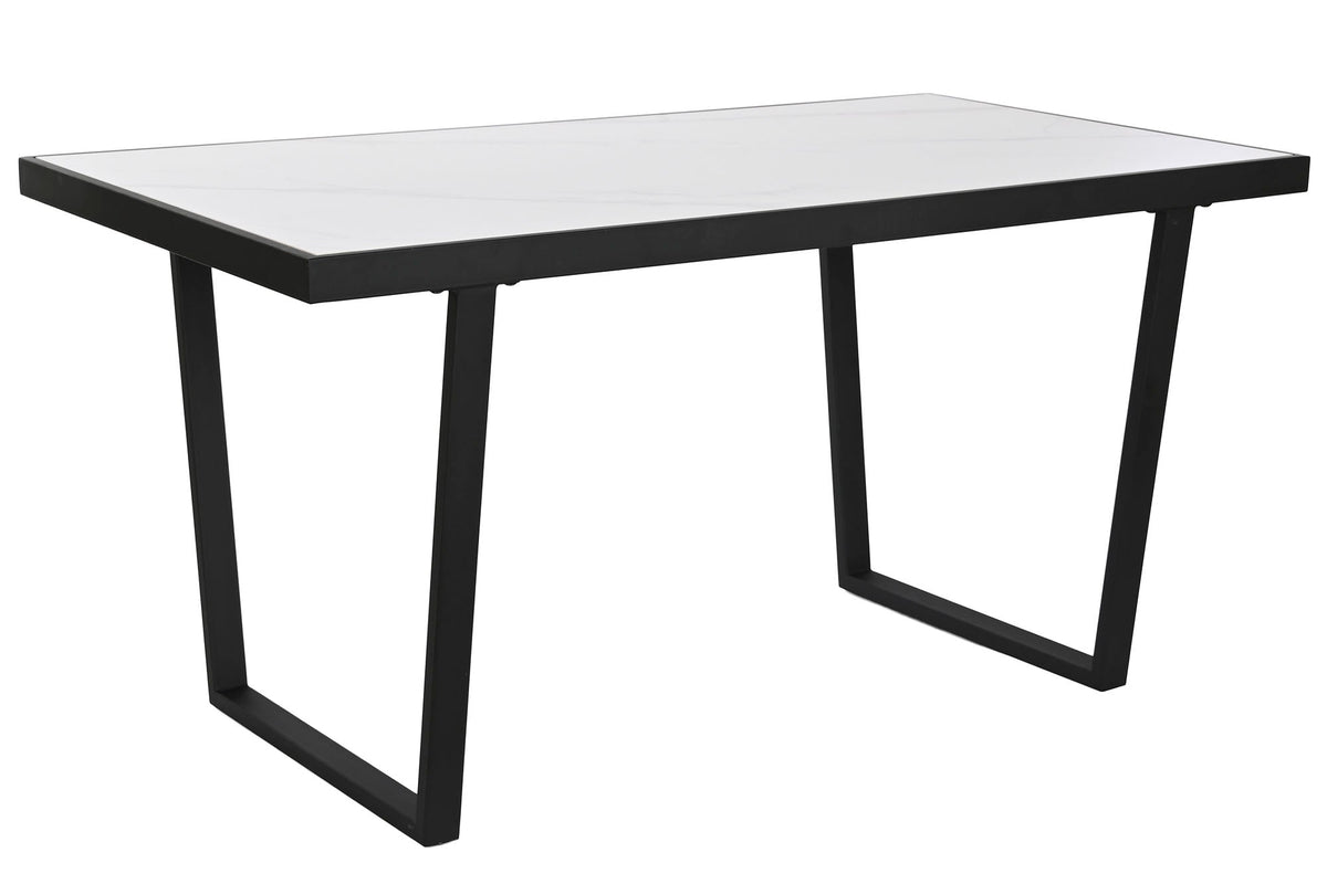MESA COMEDOR METAL CERAMICA 150X80X75 NEGRO