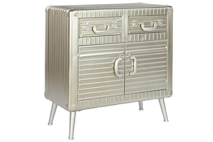 APARADOR METAL MDF 80X39X82 PLATEADO