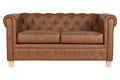 SOFA POLIESTER MADERA 151X79X70 2 PLAZAS MARRON