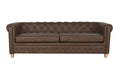 SOFA POLIESTER MADERA 216X78X70 3 PLAZAS MARRON