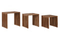 MESITA AUXILIAR SET 3 TECA 40X40X40 NATURAL