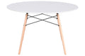 MESA REDONDA COMEDOR MDF ABEDUL 120X120X74 BLANCO
