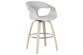 TABURETE MADERA POLIESTER 55,5X52,5X92,5 GRIS