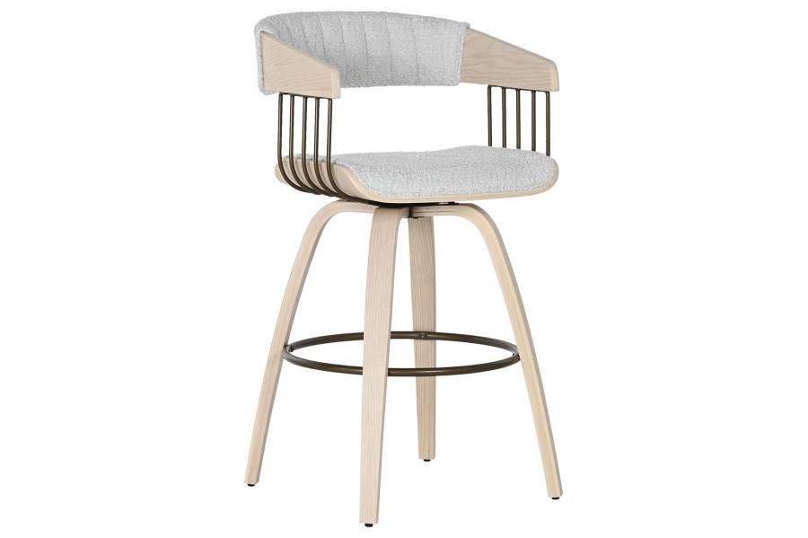 SILLA MADERA POLIESTER 51X55X76,5 GRIS
