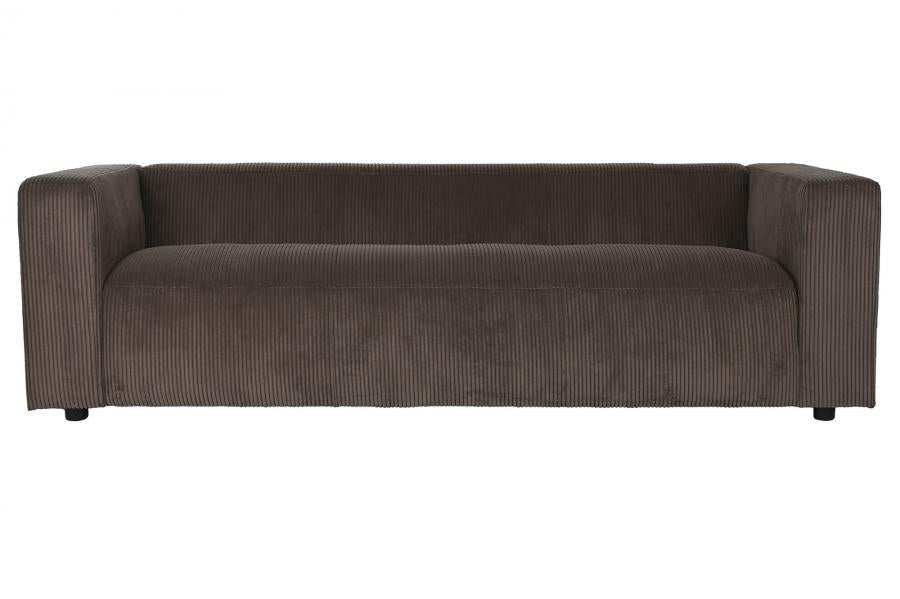 SOFA POLIESTER 224X95,5X66,5 MARRON