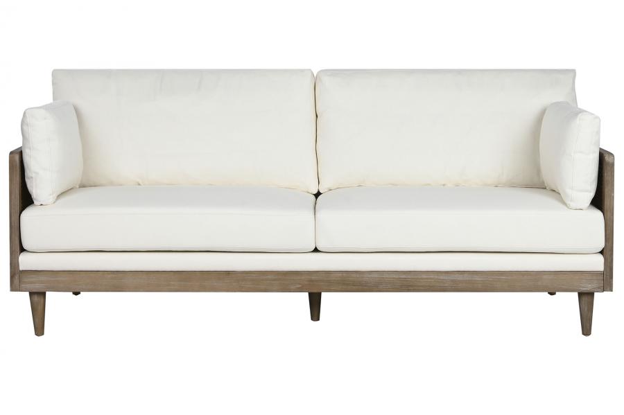 SOFA RATAN POLIESTER 208X86X88 MARRON