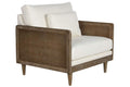 SILLON RATAN POLIESTER 93X86X88 MARRON
