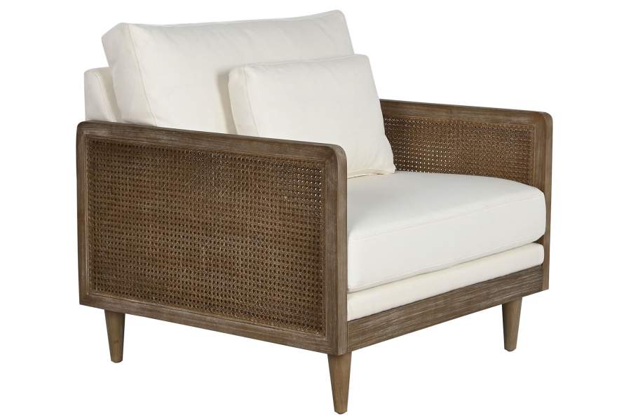 SILLON RATAN POLIESTER 93X86X88 MARRON