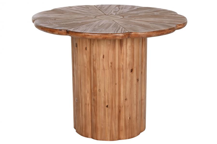 MESA REDONDA COMEDOR MADERA 100X100X77 NATURAL