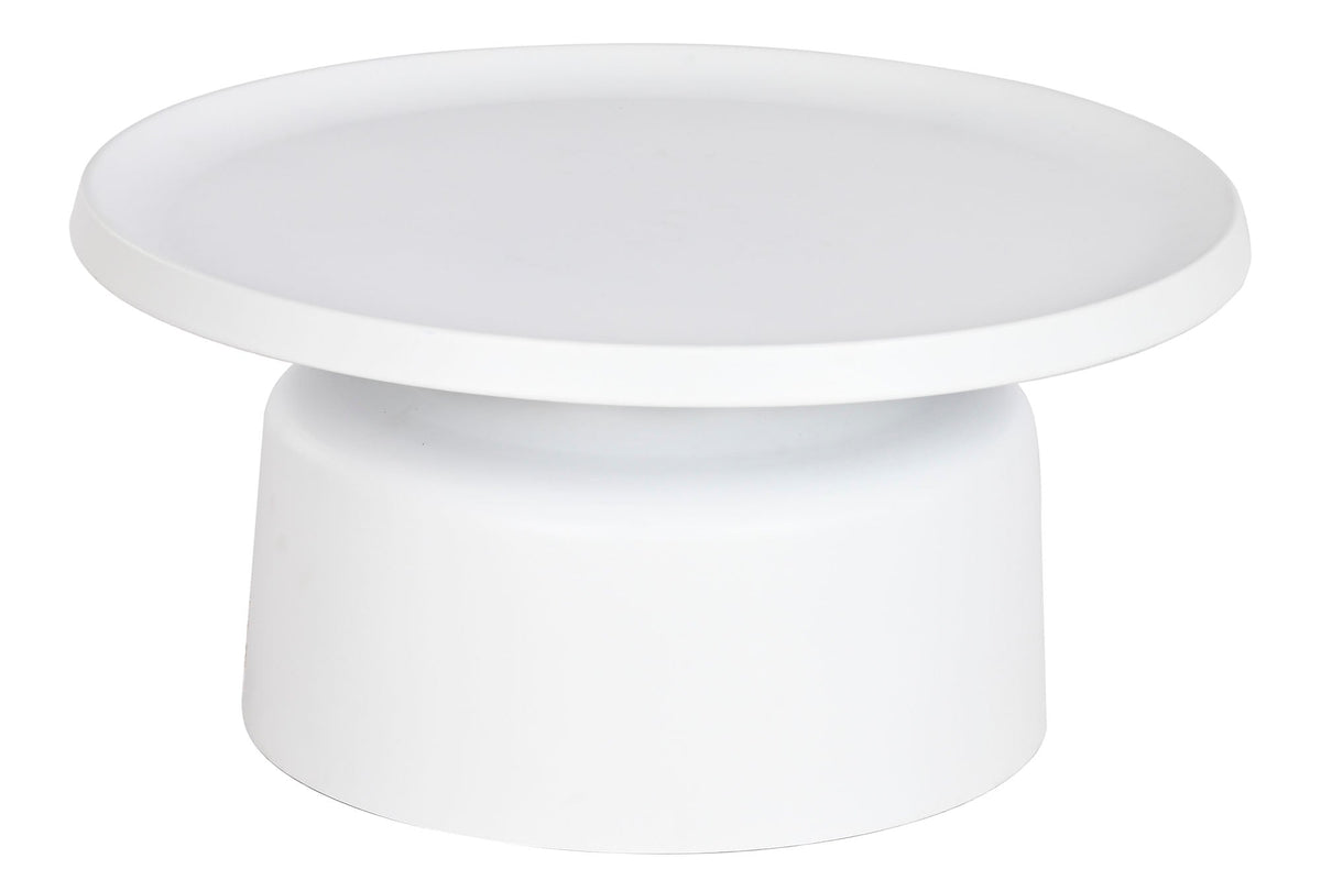 MESA CENTRO METAL 75X75X37 BLANCO