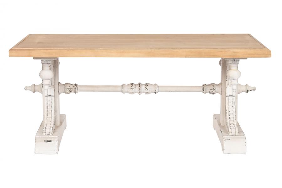 MESA CENTRO ABETO MDF 110X65X46 DECAPE BLANCO