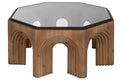 MESA CENTRO ABETO CRISTAL 99X99X46 ARCO MARRON