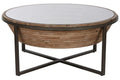 MESA CENTRO ABETO CRISTAL 102X102X46 NEGRO