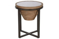 MESITA AUXILIAR ABETO CRISTAL 46X46X55,5 NATURAL