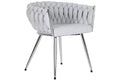 SILLA POLIESTER METAL 48X41,5X76 TRENZADA GRIS