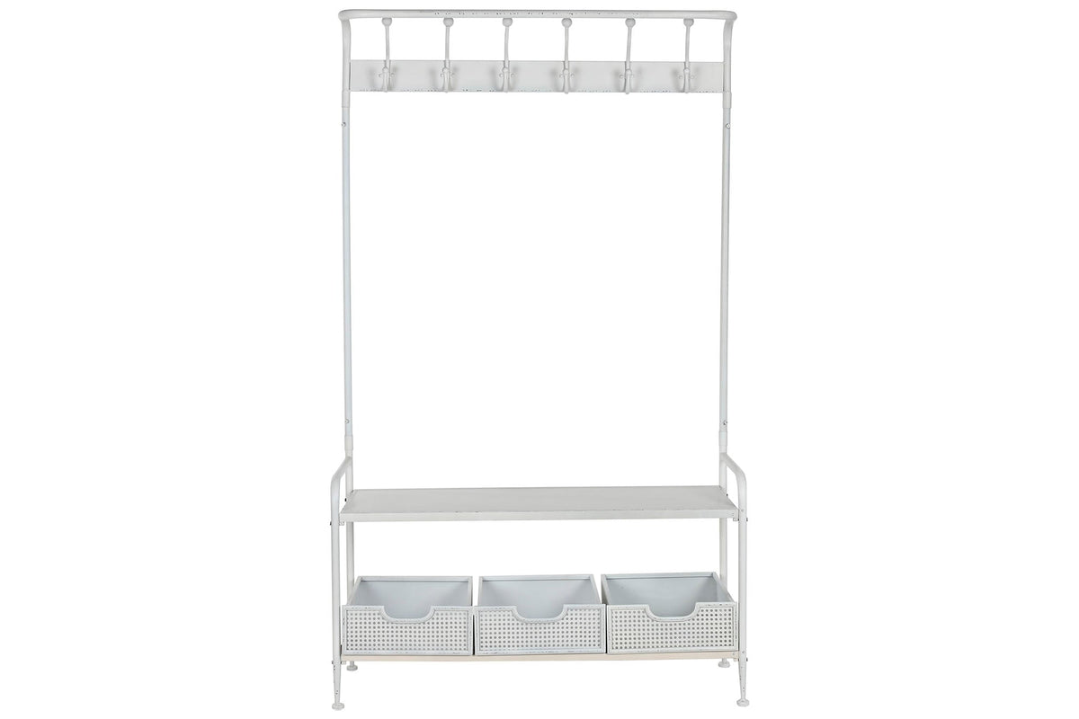 RECIBIDOR METAL 110X36X186 BLANCO