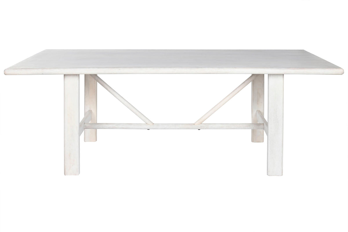 MESA COMEDOR MANGO 213,4X96,5X76,2 BLANCO